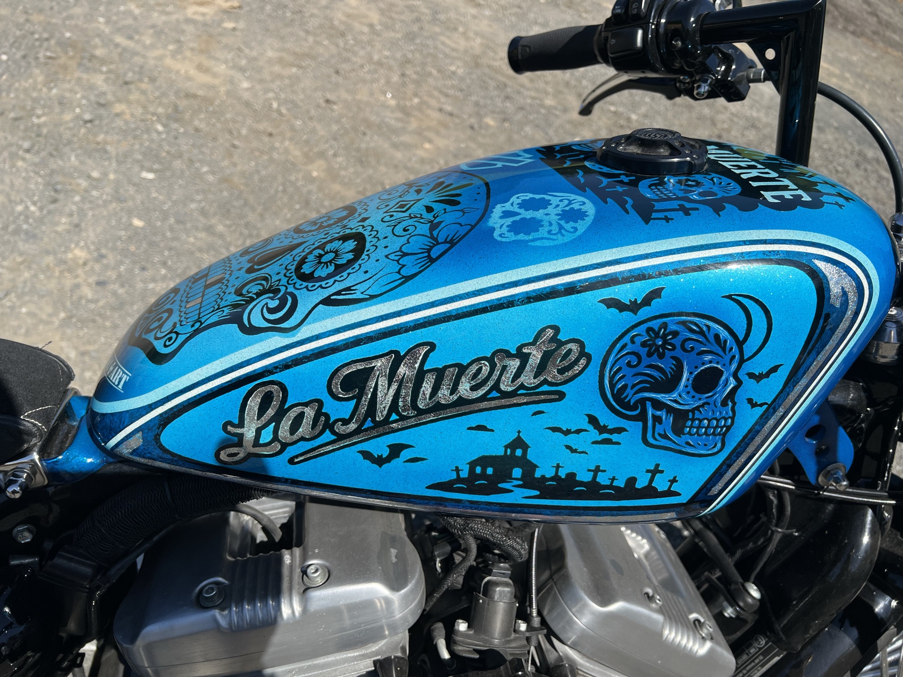 Zakázkový motocykl a řemeslný detail GOAART – realizace 15
